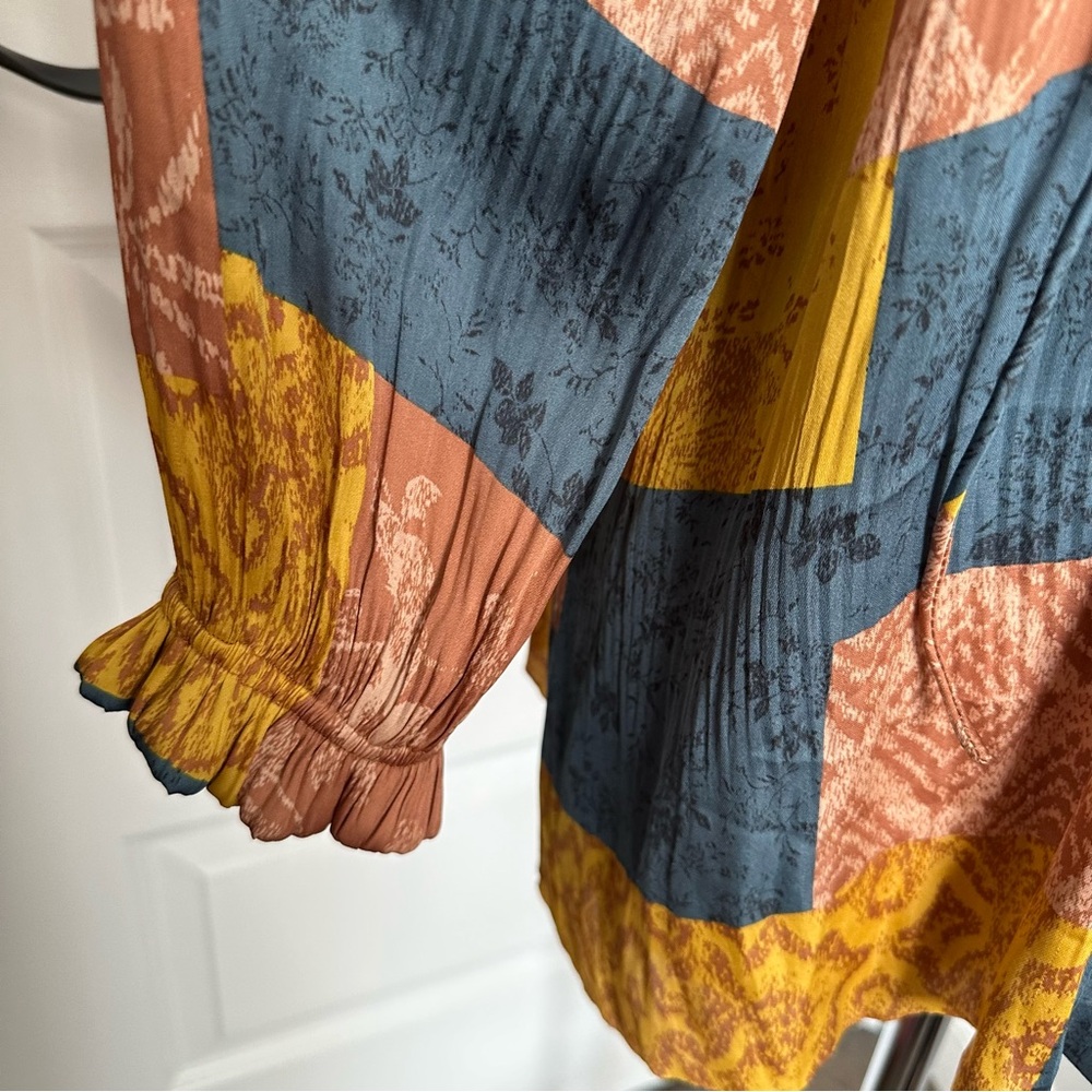 Current Air Women's Colorful Patchwork Blouse - image 3